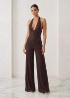 Cristina Crystal Jumpsuit Cacao