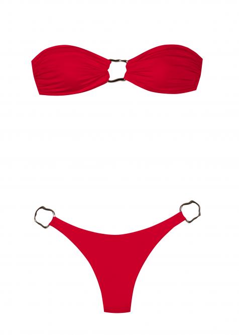 Bikini Bandeau rosso