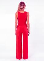 V-neck Jumpsuit rosso