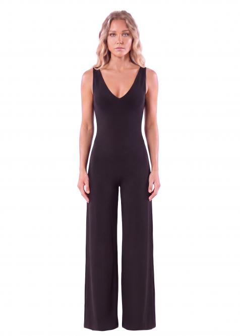 V-neck Jumpsuit Nero