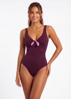 Knot swimsuit DOUBLE CACAO/AMETISTA