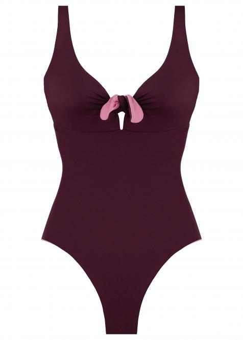 Knot swimsuit DOUBLE CACAO/AMETISTA