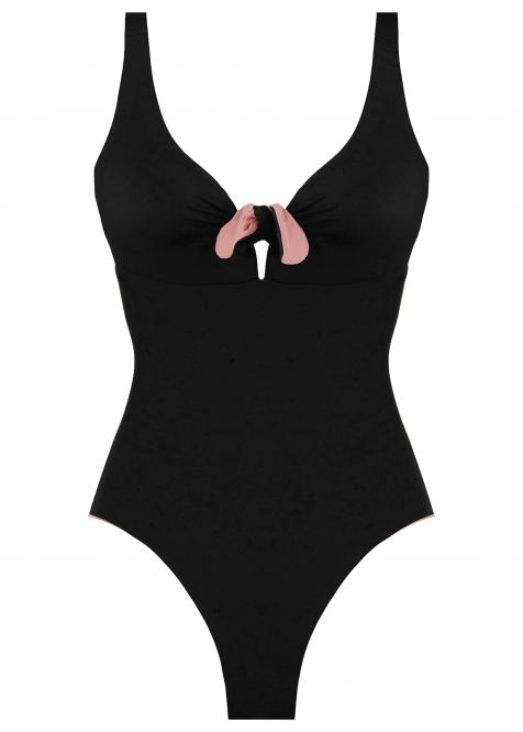 Knot swimsuit DOUBLE BLACK/NUDE